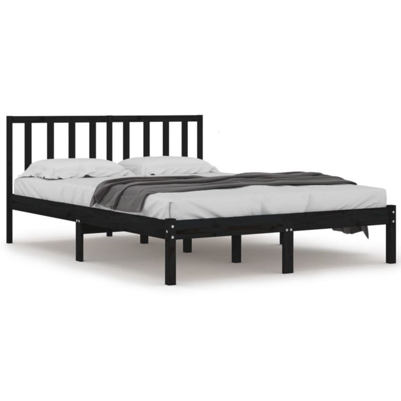 Łóżko drewniane WaszeMeble 200x200 cm czarna WM-3105095 1 szt.