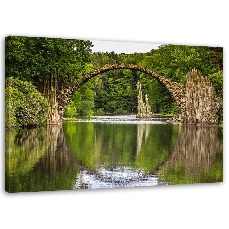 Obraz na płótnie Feeby Most łukowy nad jeziorem 90x60cm 1szt