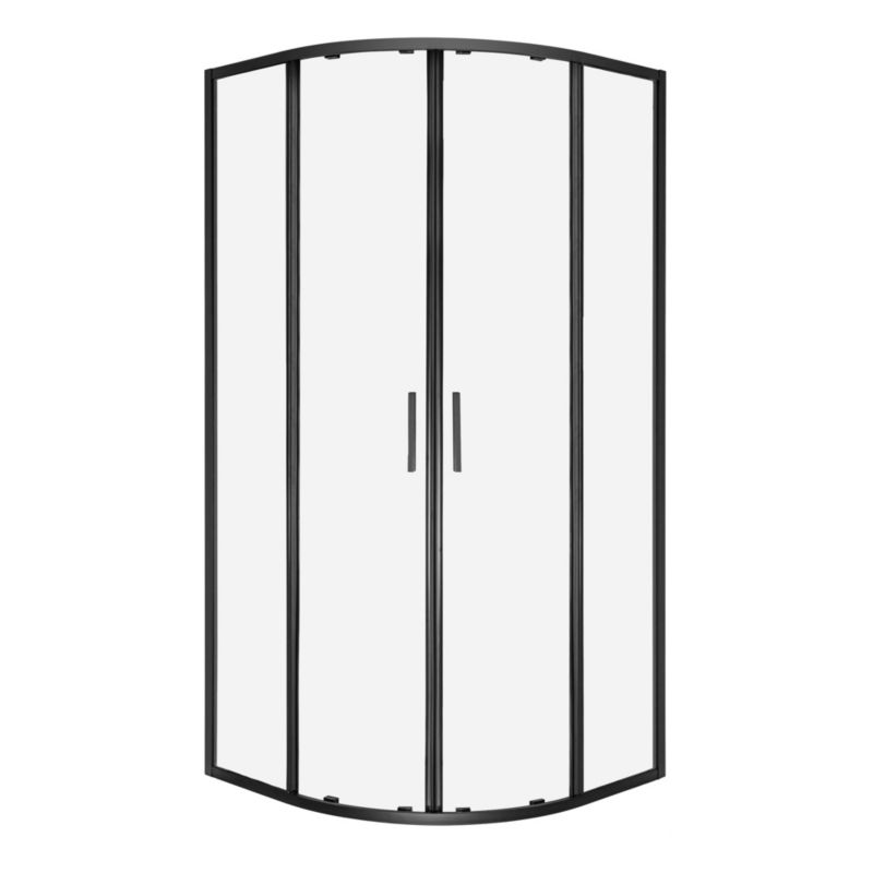 Kabina prysznicowa Kerra Solid RS 80 BL szkło transparentne 6 mm, profole czarne 1 szt.