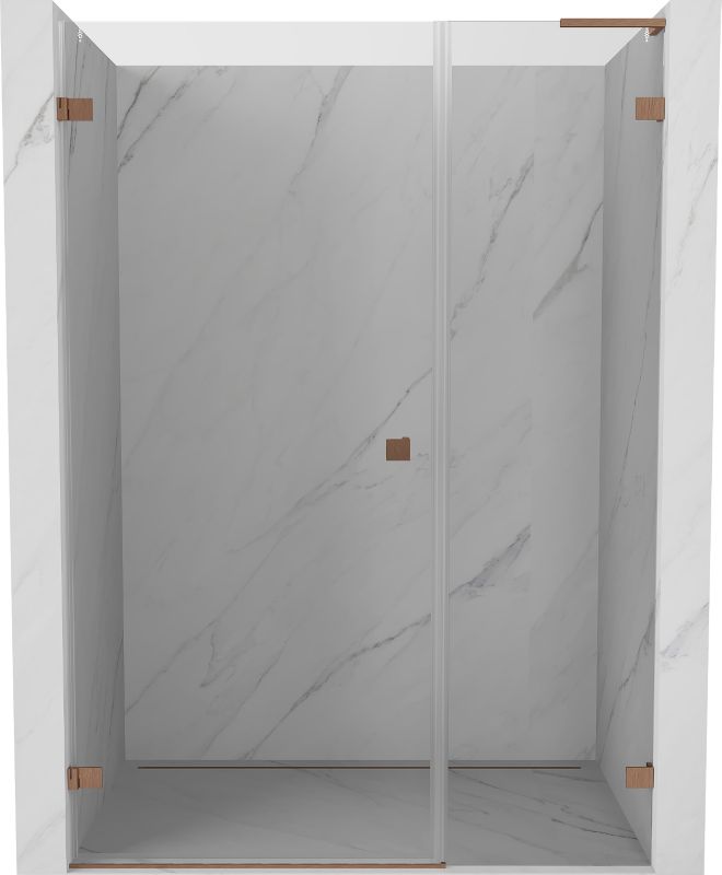 Drzwi prysznicowe uchylne Mexen Lunar-B L miedź szczotkowana 150x200 cm 832SL-150-050-65-00-L 1 szt.