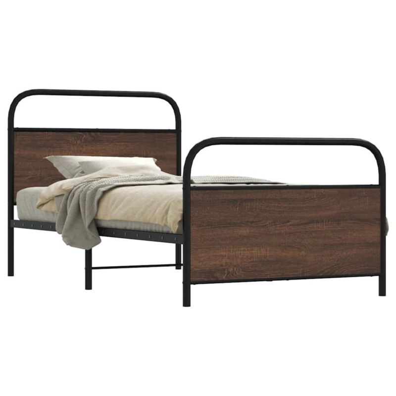 Łóżko metalowe WaszeMeble 100x190 cm brązowy WM-4100319 1 szt.