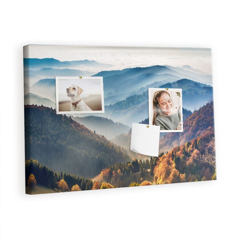Tablica Korkowa Tulup 60x40 cm Górski pejzaż natura Obraz dekoracyjny ścienny Pinezki kolorowe 1 kpl