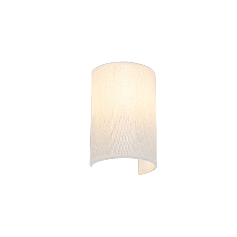 Nowoczesny lampa ścienna Qazqa Drum 13 biały max 40W kompatybilny z żarówką LED E27 IP20 1 szt.