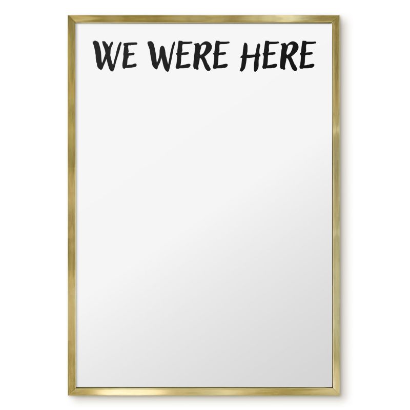 Tablica Magnetyczna Do Notatek Tulup 50x70 cm We were here - Złota rama Do salonu, sypialni 1 szt.