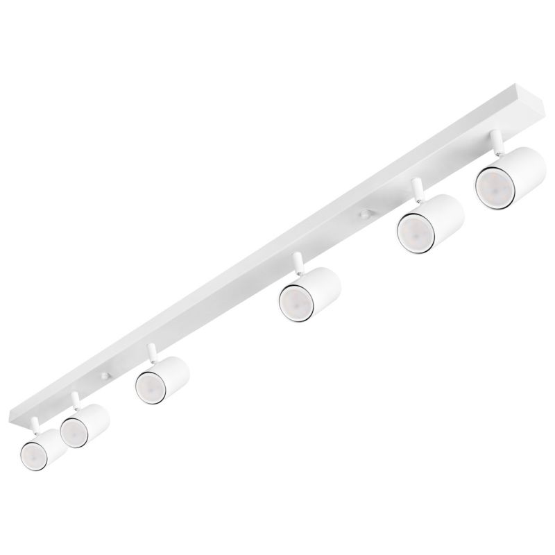 Lampa sufitowa halogenowa MasterLED Richi 6x GU10 LED 125cm ruchoma wisząca listwa biała 1 szt.