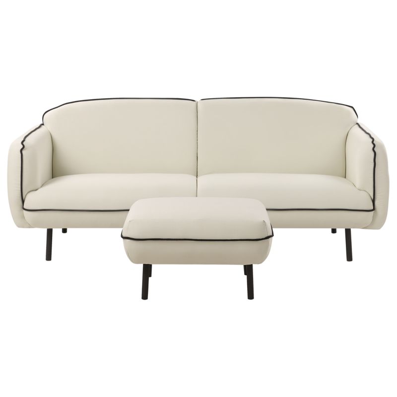 Sofa dla 3 osób Tonsberg z otomaną Jasnobeżowy 1 kpl