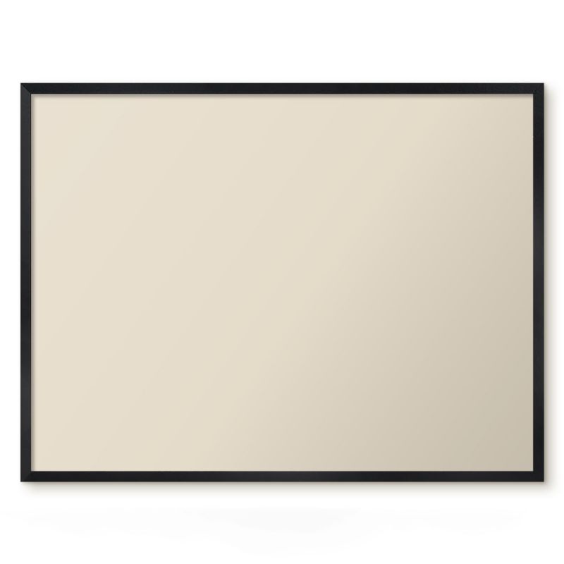 Tablica Magnetyczna W Ramie Tulup 80x60 cm Kremowy kamienny - Czarna rama Do sypialni, salonu 1 szt.