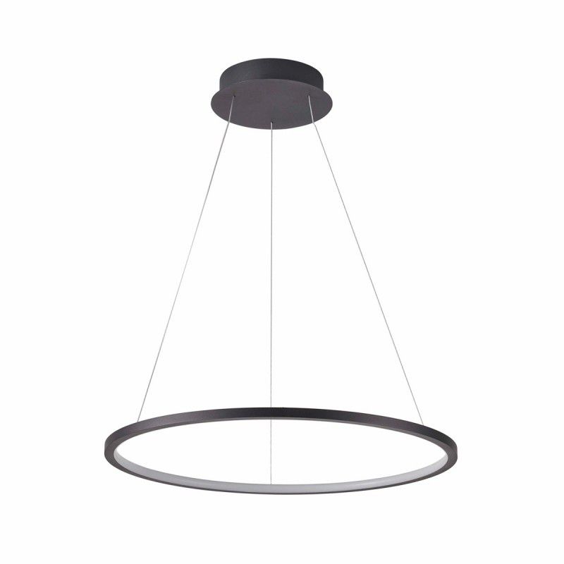 Lampa wisząca wąska świecąca obręcz Italux Vinola czarna LED 38W 3000-4000K 3040lm IP20 - 1 szt.