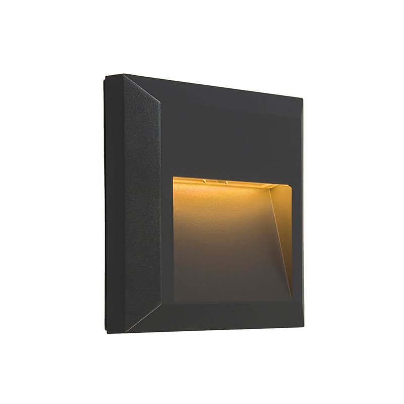 lampa ścienna zewnętrzna do ogród Qazqa Gem 125 ciemnoszary żarówkami LED 1W nonreplaceableled IP65 kwadratowy 1 szt.