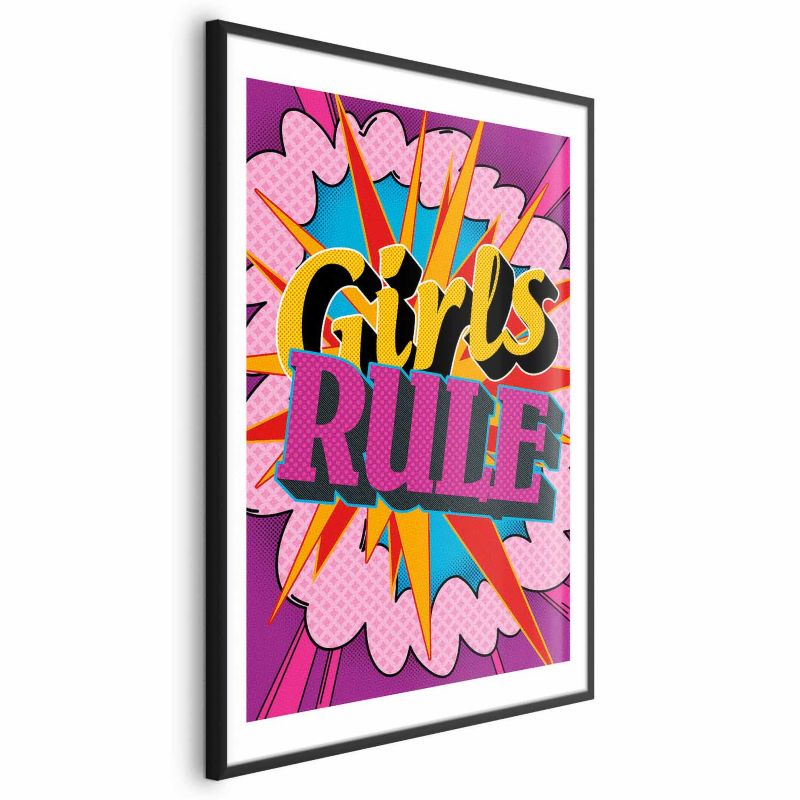 Plakat Artgeist Girls Rule 21x30 cm z ramą czarną 1 szt