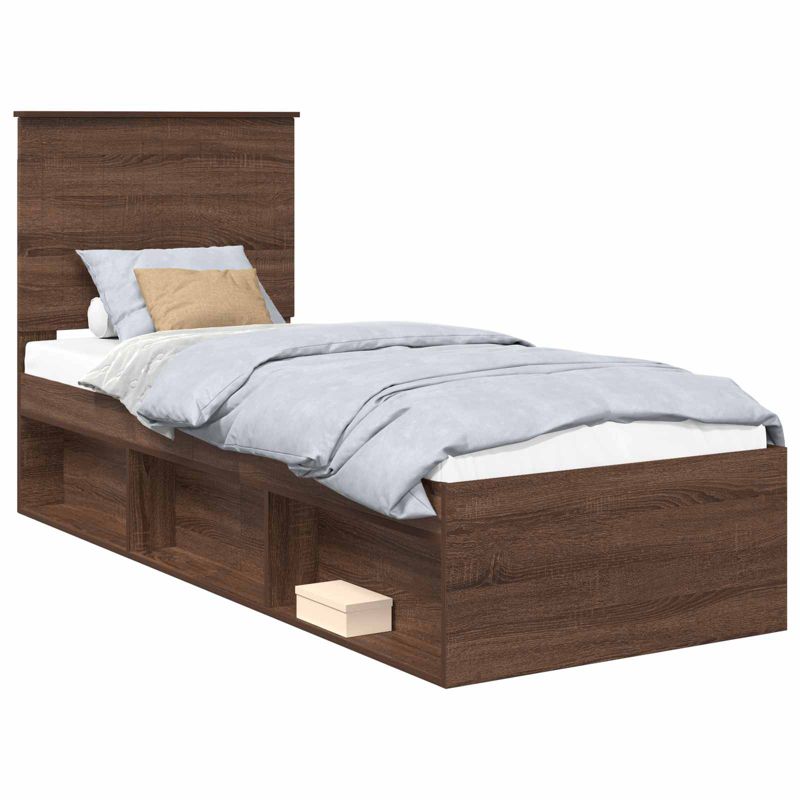 Łóżko Drewniane WaszeMeble 75x190 cm Brązowe WM-3411079 1 szt.
