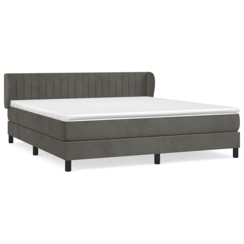 Łóżko kontynentalne WaszeMeble 160x200 cm ciemnoszare WM-3127620 1 szt.