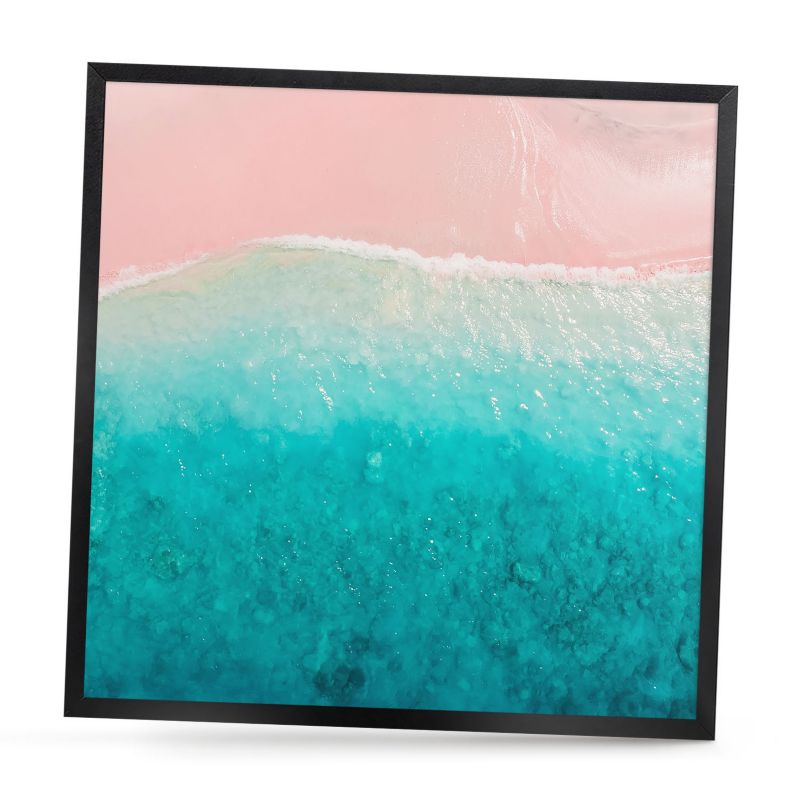 Tablica magnetyczna dekoracyjna ArtPrintCave 50x50 Letni relaks w czarnej ramie 1szt