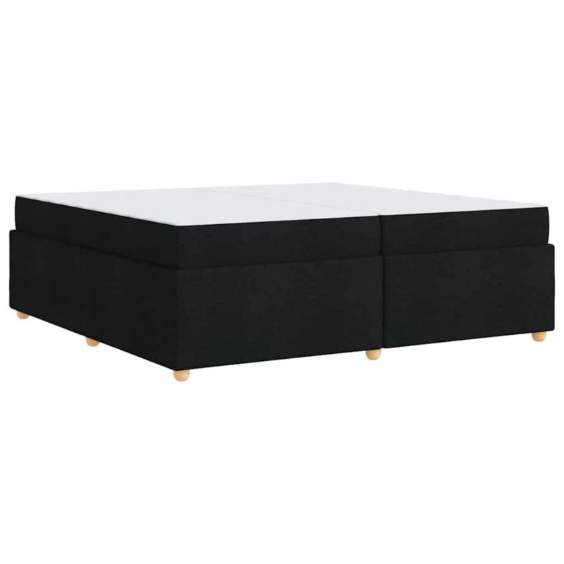 Łóżko z materacem WaszeMeble 200x200 cm Czarny tkanina WM-3399379 1 szt.