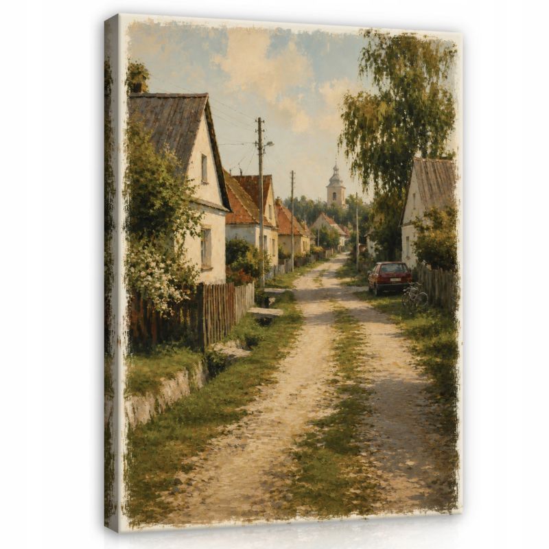 Obraz WALLARENA Do Sypialni Salonu Na Płótnie Pejzaż Vintage Natura Beżowy 70x100 cm PP16767O1 1 szt.