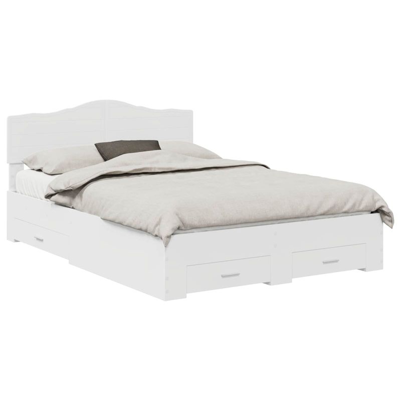Łóżko WaszeMeble z Szufladami 140x190 cm Białe WM-3413193 1 szt.