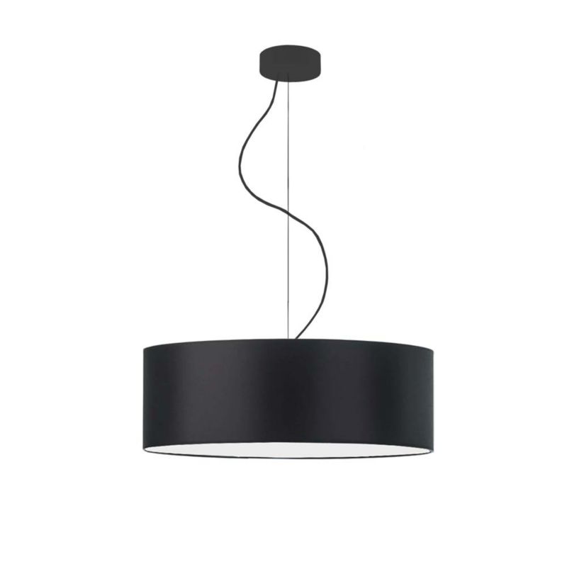 Lampa sufitowa Volta Light Factory żyrandol lampa wisząca z abażurem walec Czarny 50 cm BLUES 1szt.