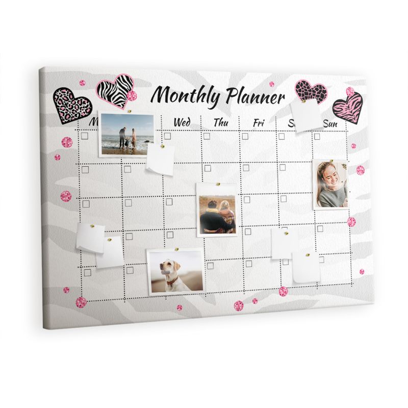Tablica Korkowa Z Pinezkami Tulup 120x80 cm Miesięczny planer Moda Organizer ścienny Pinezki drewniane 1 kpl