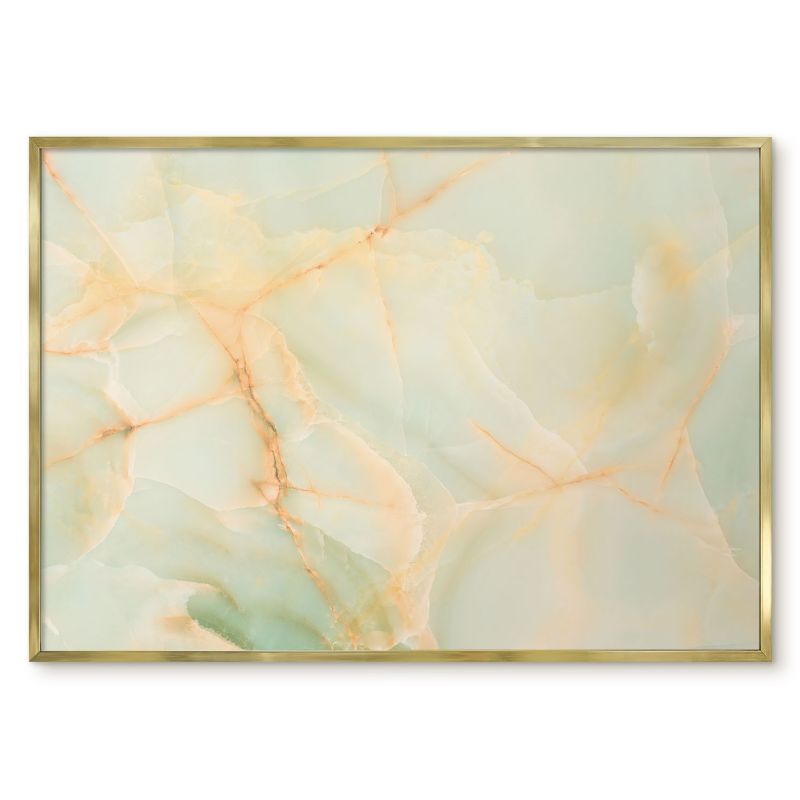 Tablica Magnetyczna Dekoracyjna Tulup 100x70 cm Marmurowa elegancja 3 - Złota rama Do salonu, sypialni 1 szt.