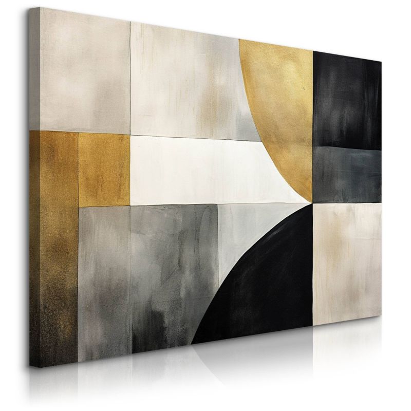 Obraz Muralo Do Salonu Styl Glamour Beton Abstrakcja Wzory Geometryczne 70x50 cm 1 szt.