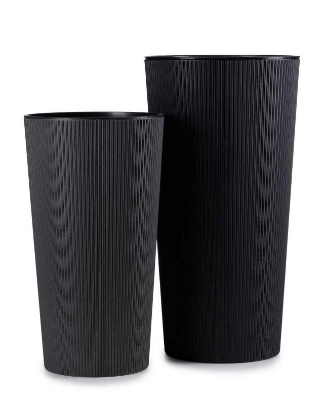 Zestaw donic HowHomely Urbanika ECO tworzywo z recyklingu czarne 57x30 i 46x25 cm 1 kpl.