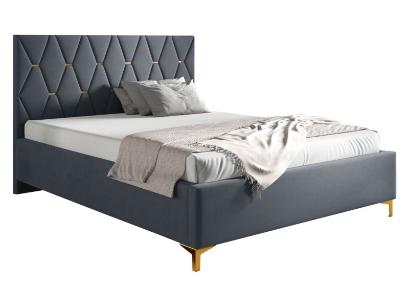 Łóżko tapicerowane MIRJAN 24 z pojemnikiem Totti 24 160x200 denim 1 szt.