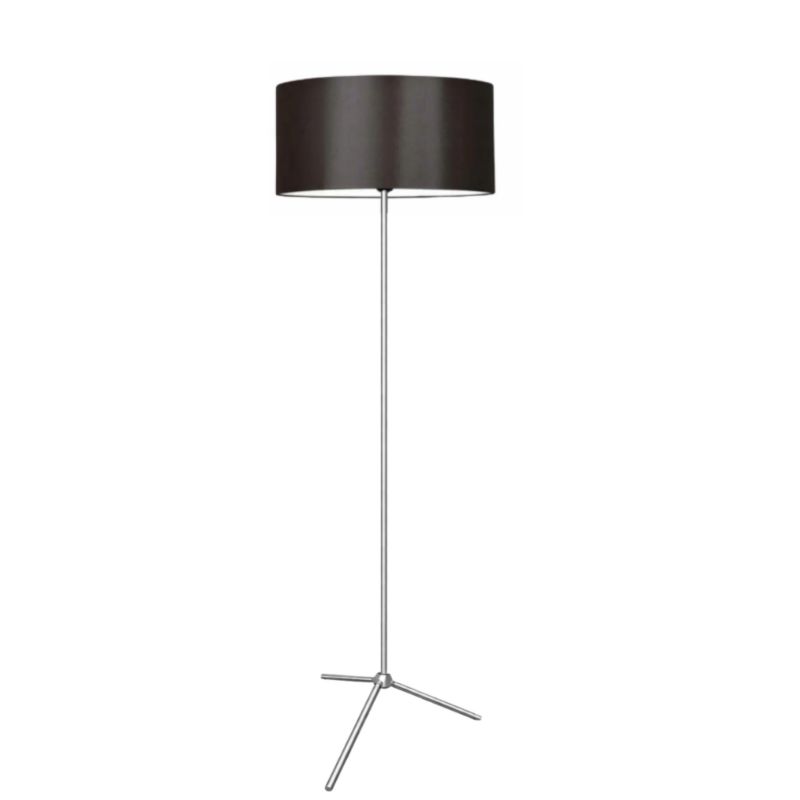 Lampa stojąca Volta Light Factory podłogowa z abażurem srebrny/czarny walec CARLA 1szt.