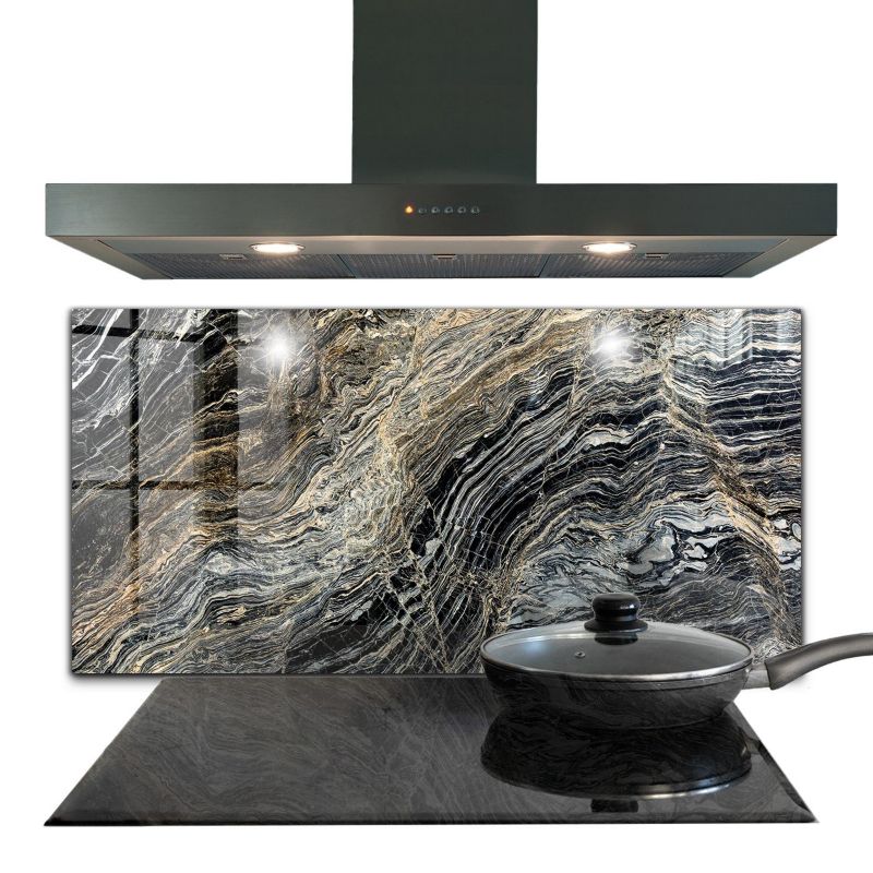 Panel do kuchni Wallfluent 100x50 cm Marmur Granit Szklany 1 szt.