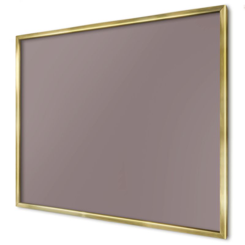 Dekoracyjna tablica magnetyczna Wallfluent 80x60 Popielaty brąz w złotej ramie 1szt