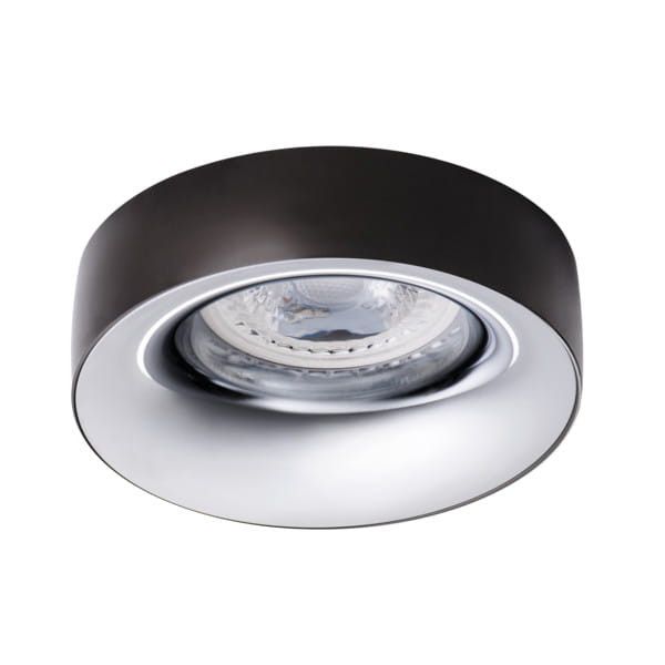 Oprawa sufitowa wpuszczana Kanlux Elnis antracytowa 1 x GU10 x 35W IP20 wym: 10 x 10 cm okrągła - 1 szt.