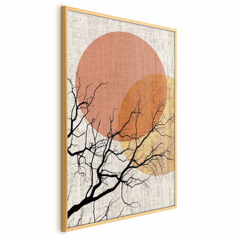 Plakat Artgeist Podwójny księżyc 40x60 cm z ramą złotą 1 szt