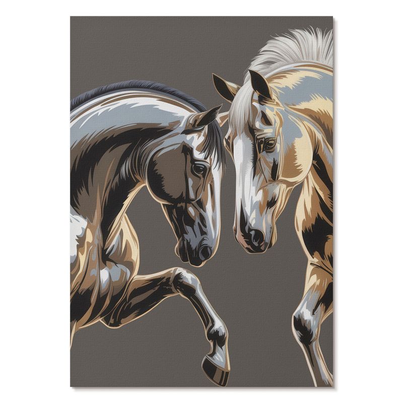 Obraz Plakat Canvas Tulup 42x59,4 cm (A2) Dwa konie Do salonu, biura, 1 szt.