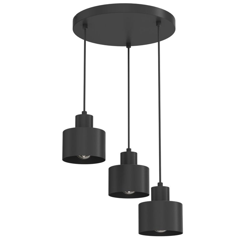 Lampa wisząca Luminex Parkla czarna 3xE27x15W IP20 wym: 105x40x40cm - 1 szt.
