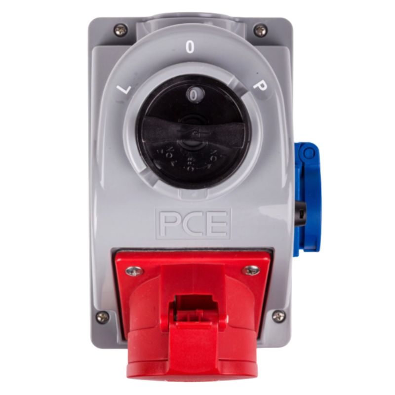 Gniazdo stałe z wyłącznikiem L-0-P 32A 400V IP44 960625411W PCE 1 Szt