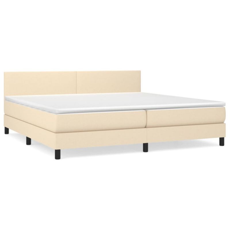 Łóżko kontynentalne WaszeMeble 200x200 cm kremowe WM-3139926 1 szt.