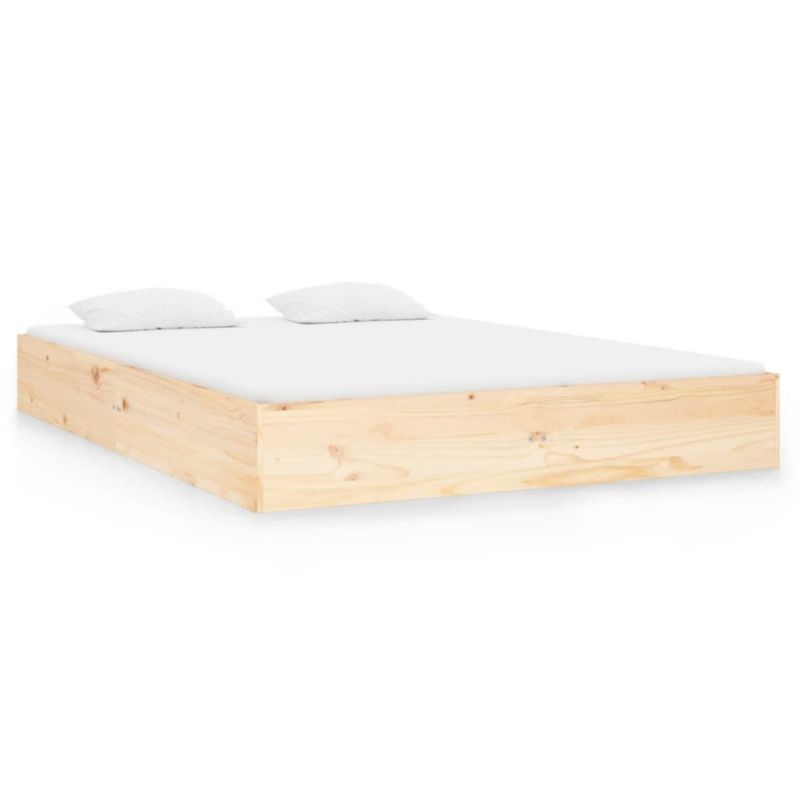 Łóżko drewniane WaszeMeble 135x190 cm brązowe WM-820077 1 szt.