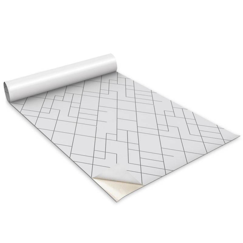 Folia Samoprzylepna Do Mebli Wallfluent 100x50 cm Minimalistyczne kwadraty Matowa Okleina Dekoracyjna 1 rol.