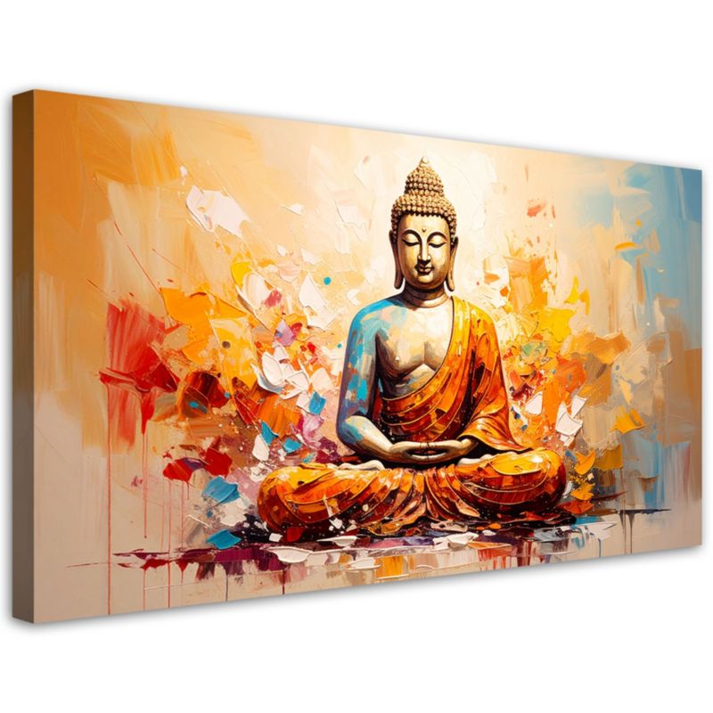 Obraz na płótnie do salonu sypialni Feeby Budda Medytacja Abstrakcja 100x50cm 1szt