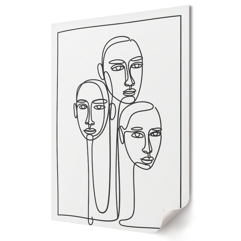Plakat na ścianę Wallfluent Format A4 Line art postaci Artysta Obliqee 1 szt.