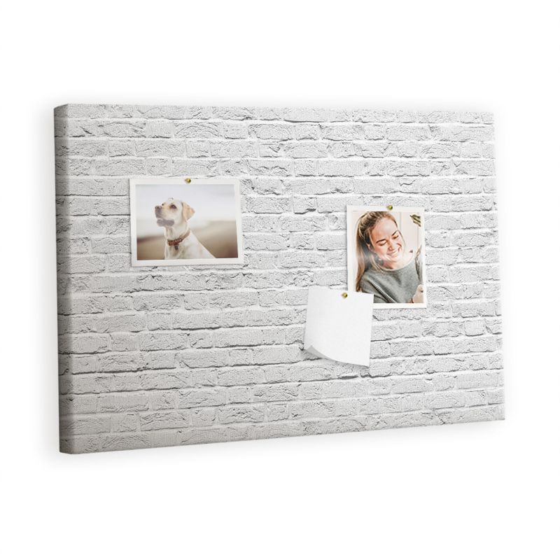 Tablica Korkowa Z Pinezkami Tulup 60x40 cm Ściana z cegieł Tablica na notatki Pinezki kolorowe 1 kpl
