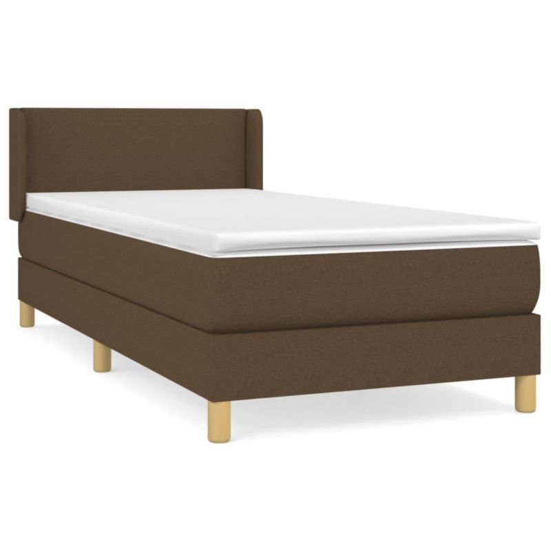 Łóżko z materacem tapicerowane WaszeMeble 100x200 cm brąz WM-3130092 1 szt.