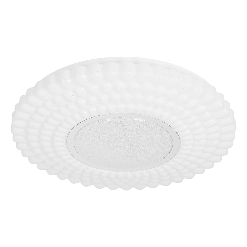 Biały plafon sufitowy LED 38 cm 24W 4000K do salonu URAN metal