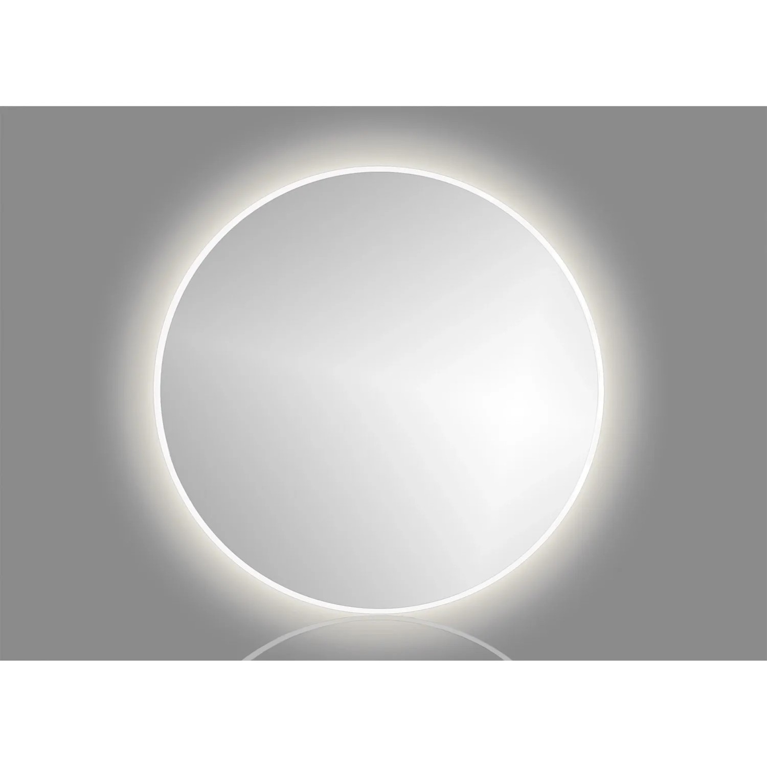 Lustro z LED Round Line biała rama 60