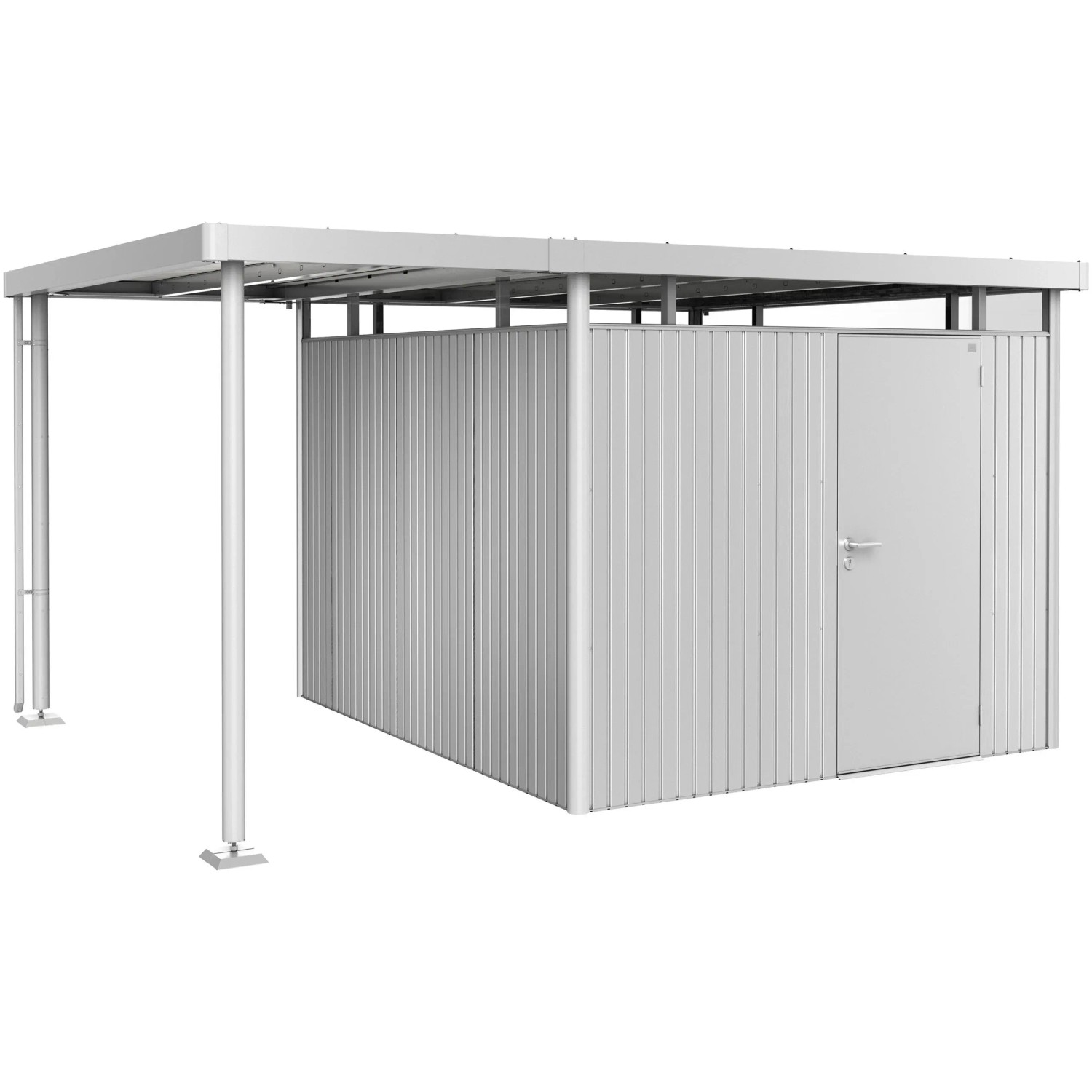 Biohort Dach boczny do altany ogr. HighLine 5 srebrny metalik 150x315x222 cm