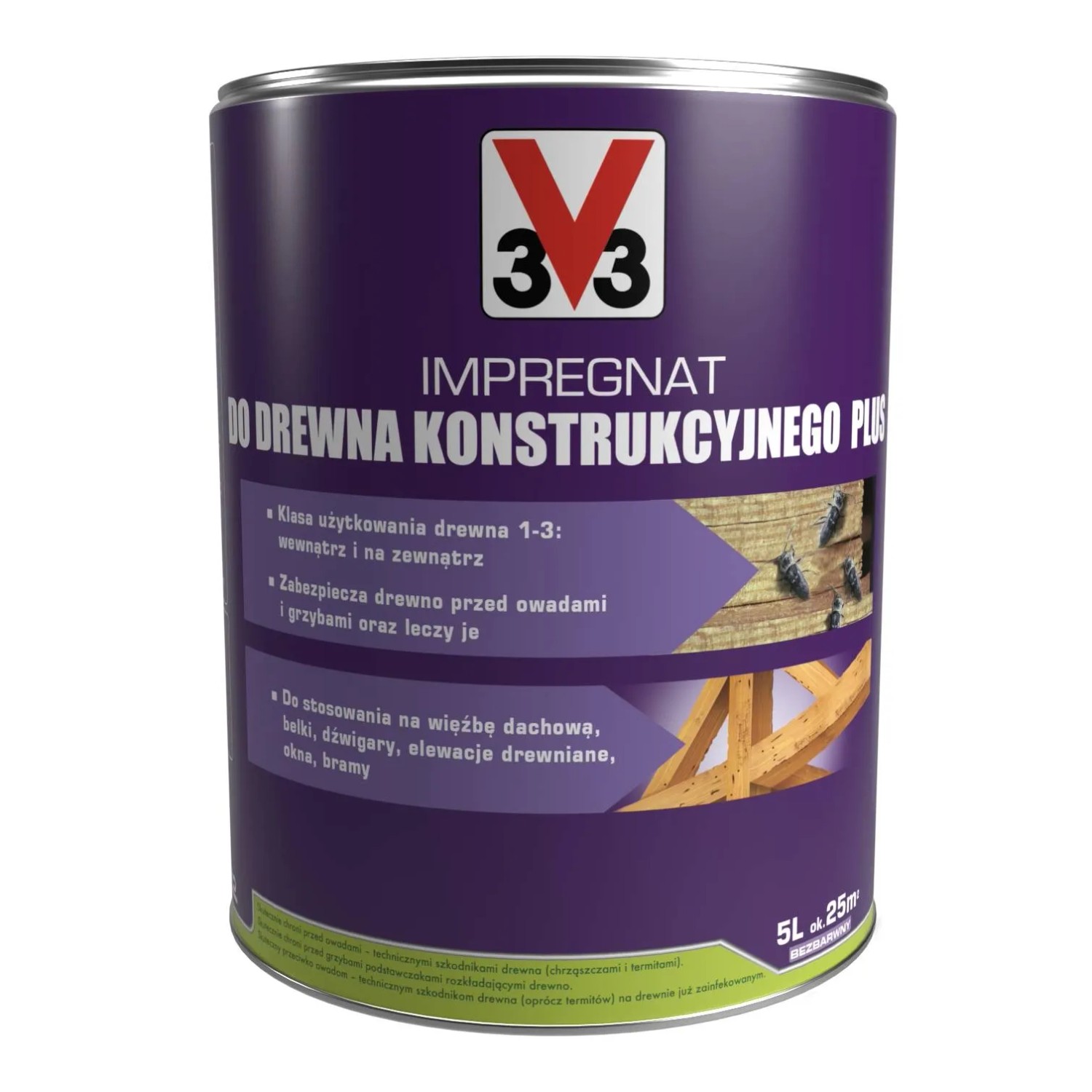V33 Impregnat do drewna konstrukcyjnego PLUS 5l