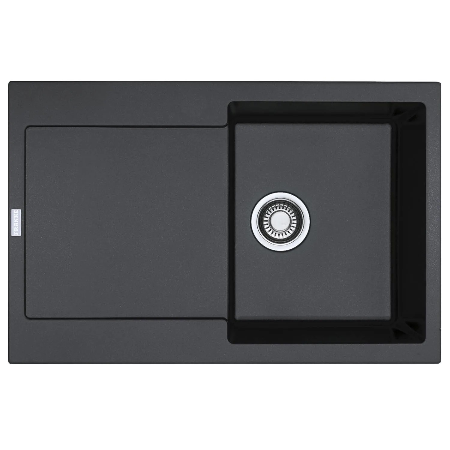 Franke Zlew 1-kom. z ociekaczem MRG 611-78, onyx 78 x 50 cm
