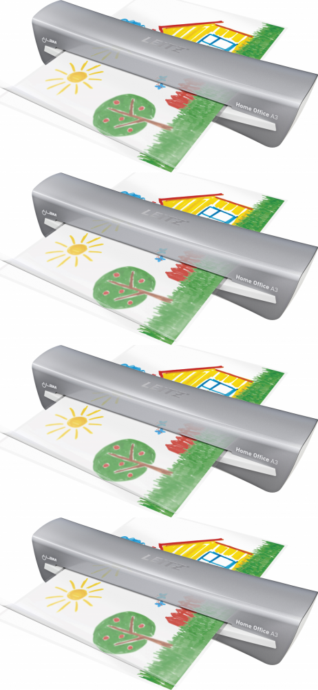 4x Laminator Leitz Home Office A3, srebrny