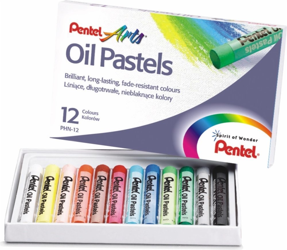 Pastele olejne Pentel, 12 kolorów