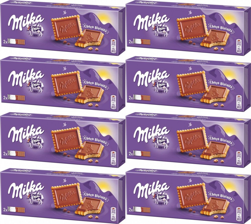 8x Ciastka Milka Choco Biscuits, czekoladowy, 150g