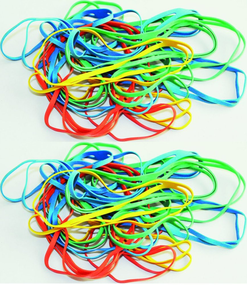 2x Gumki krzyżowe Q-Connect, 102mm, 100g, mix kolorów